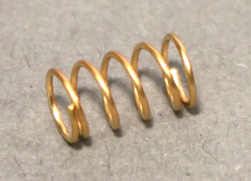 Compression spring 0.4x4x7.5x3.5, Au